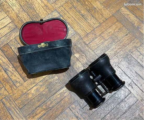 PAIRE JUMELLES ANCIENNES dans étui en cuir début XXème EUR 40,00