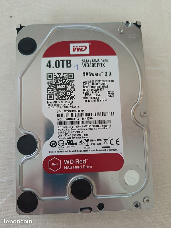 Disque dur externe Western Digital 1To - Noir - USB 3.0 - 2.5 - Capacité 1 To