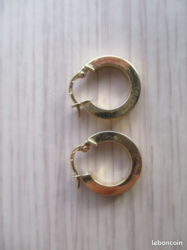 Boucles D'oreilles Pendantes En Or 18 Carats – Poinçon Tête D'aigle – Écrin Inclus