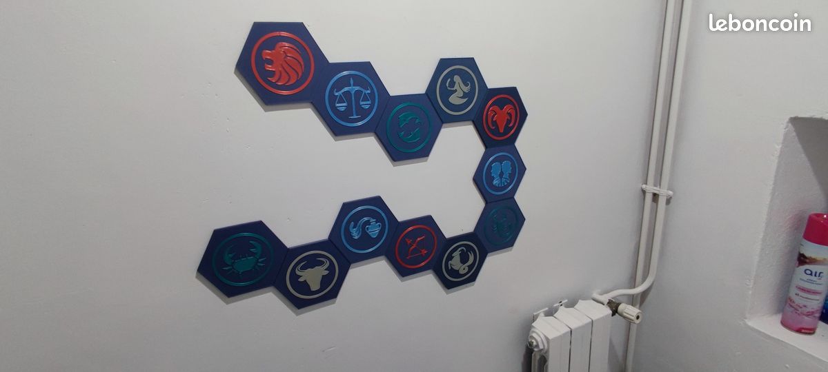 Déco éxagonal avec motif signe astrologique (image 2)
