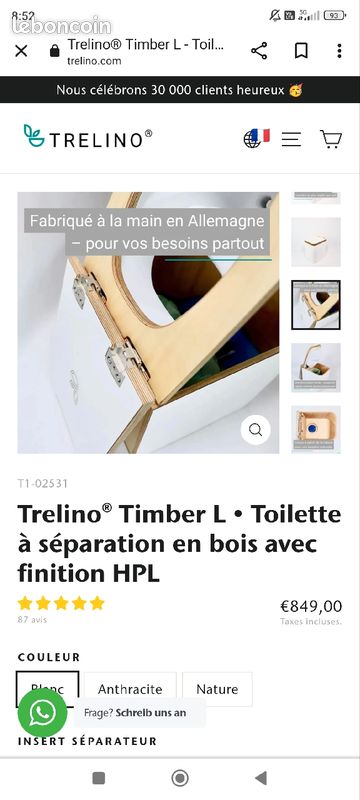 Toilette sèche ou toilette sèche à séparation – Trelino