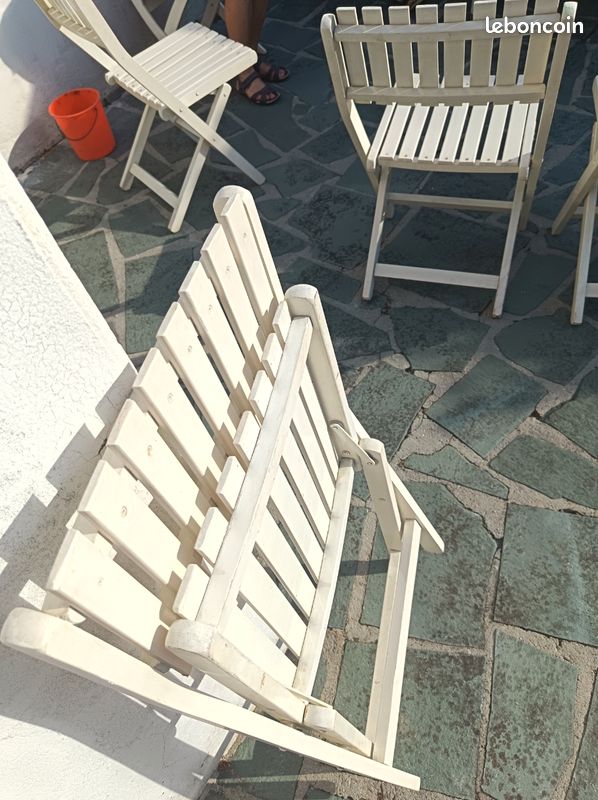 4 chaises pliantes vintage marque Gleizes (image 14)