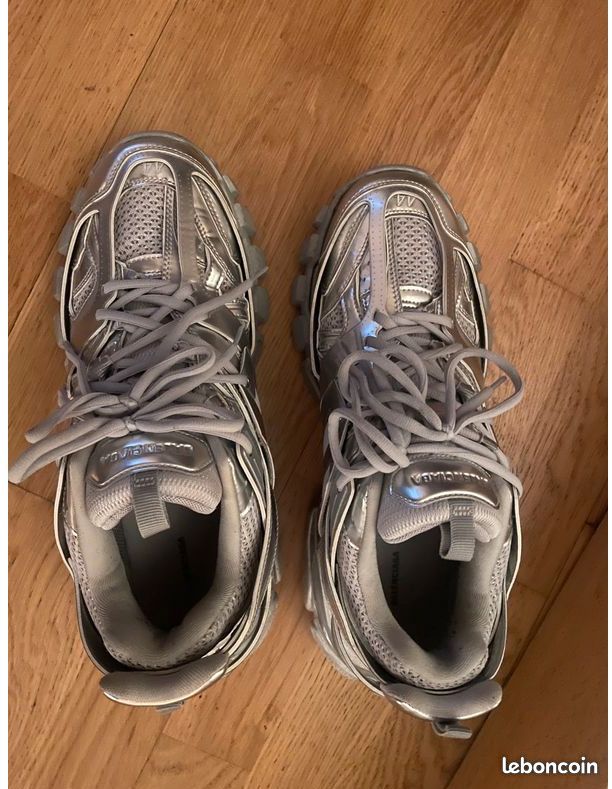 Silver Balenciaga Runners Homme Argent Balenciaga Track Cuir