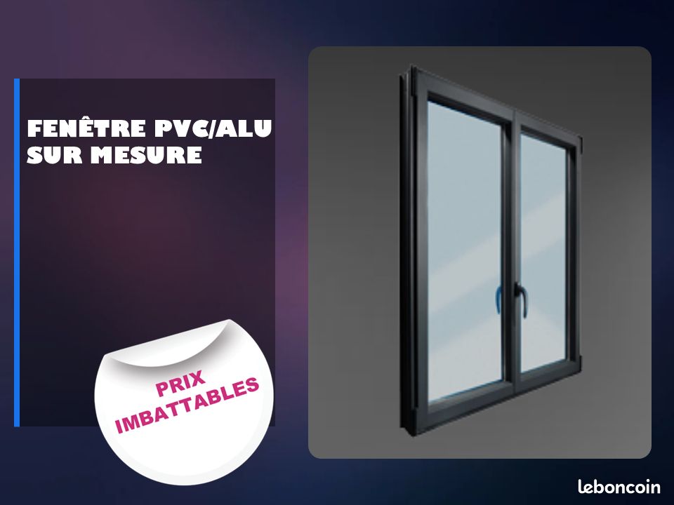 Fenêtre Bois 2 Vantaux H60 X L100 Côtes Tableau + Poignée (Ref 010220F9