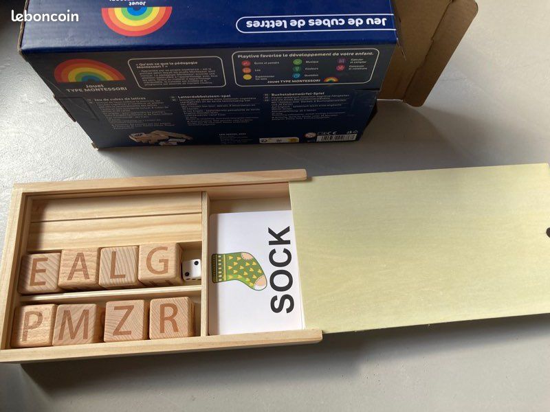 Jeu de cubes et lettres apprentissage montessori langue anglais (image 3)