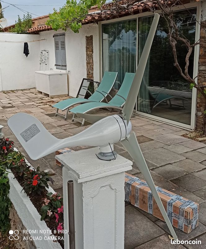 Éolienne 500W 12V Blanche 3 Pales - Générateur Neuf - Pour Autonomie