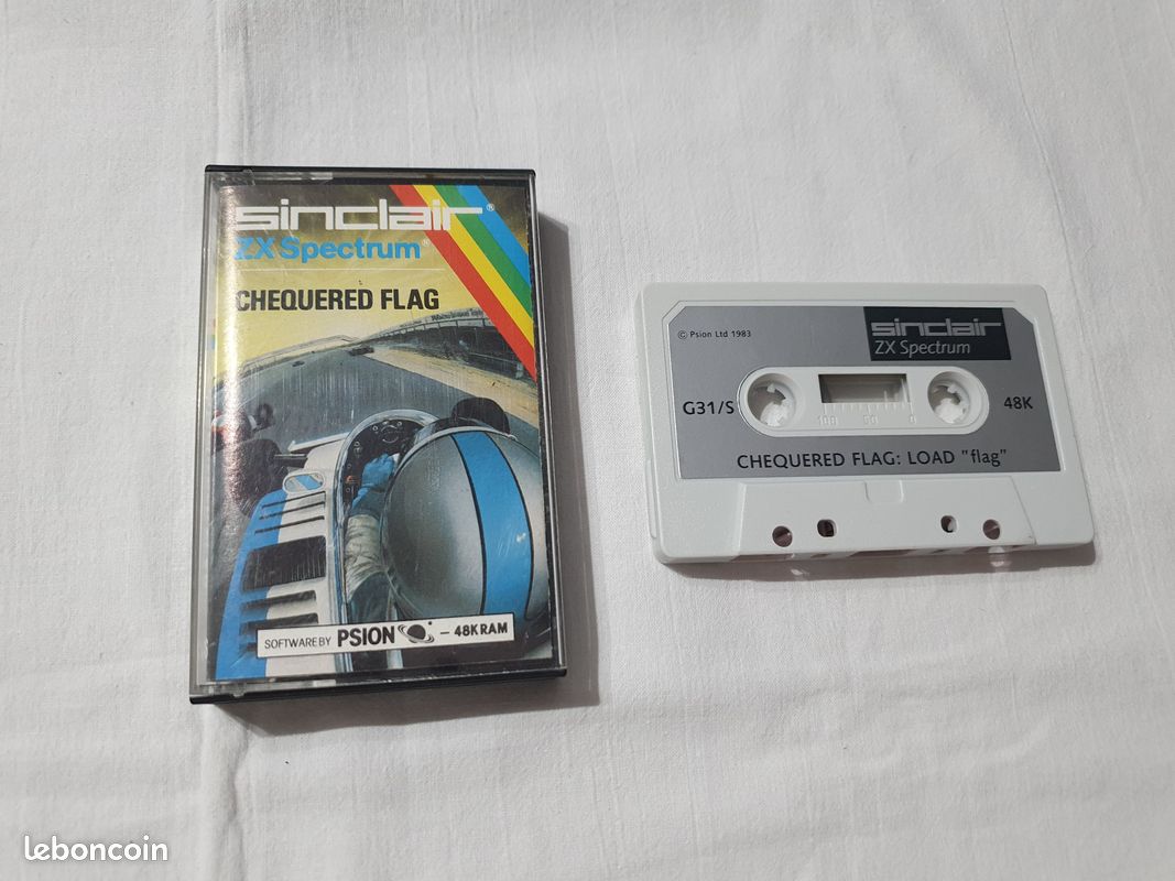 Jeu Vidéo CHEQUERED FLAG Pour Sinclair ZX Spectrum - Vintage - En Très Bon État