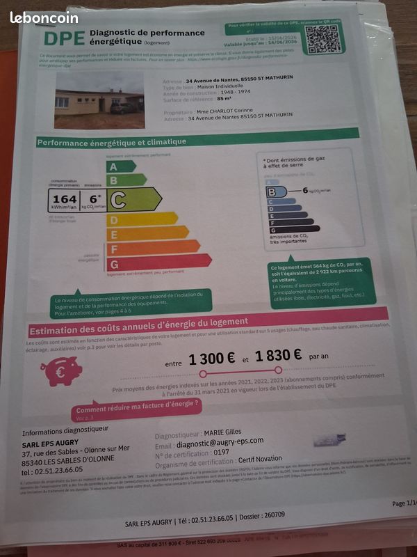 Maison 3 pièces 86 m² · à Saint-Mathurin · 86 m² · 230 000 €