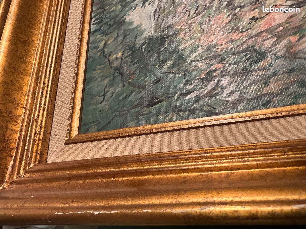 Peinture sur toile signée Marc Ecole française du XXe siècle (image 8)