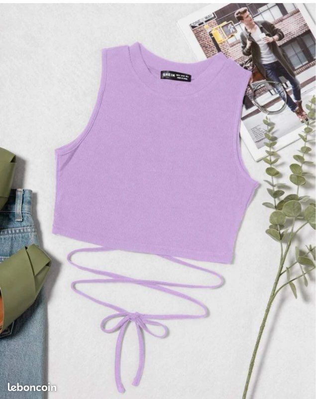T-shirt violet SHEIN xs (image 1)