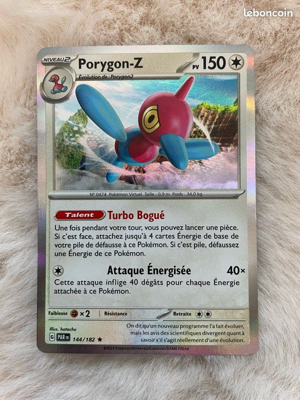 Carte Pokmon rare Porygon-Z Rare Holo (PAR 144/182) - Collection
