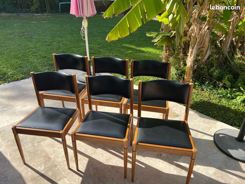 Lot de 6 chaises vintage année 70 (image 1)