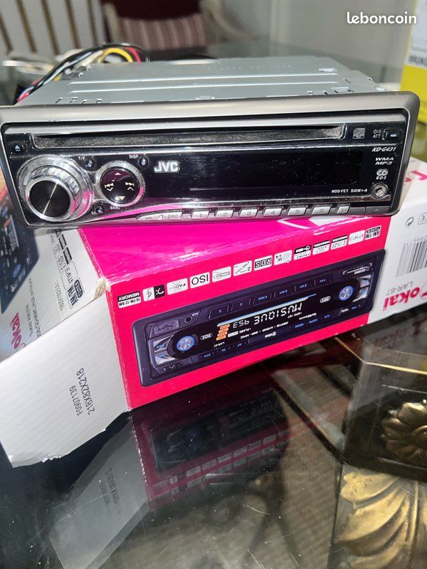 Autoradio poste de voiture, JVC cd radio vintage avec prise Jack (image 2)