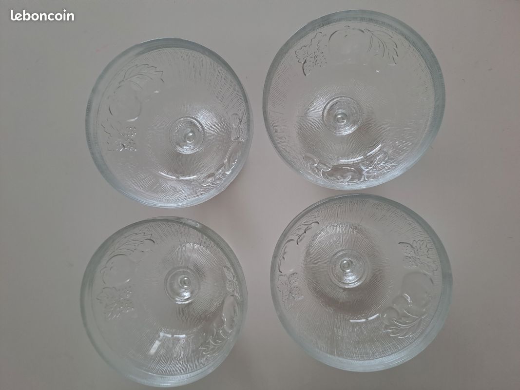 Lot de 5 Coupes à Glace Vintage en Inox – Style Bistrot / Rétro - Arts de la table