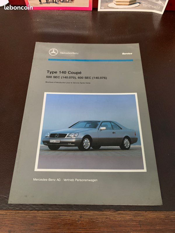 Brochure Service Mercedes-Benz Type 140 Coupé 500 SEC 600 SEC - Origine (image 1)