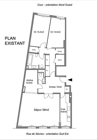 Appartement a louer paris-7e-arrondissement - 5 pièce(s) - 123 m2 - Surfyn
