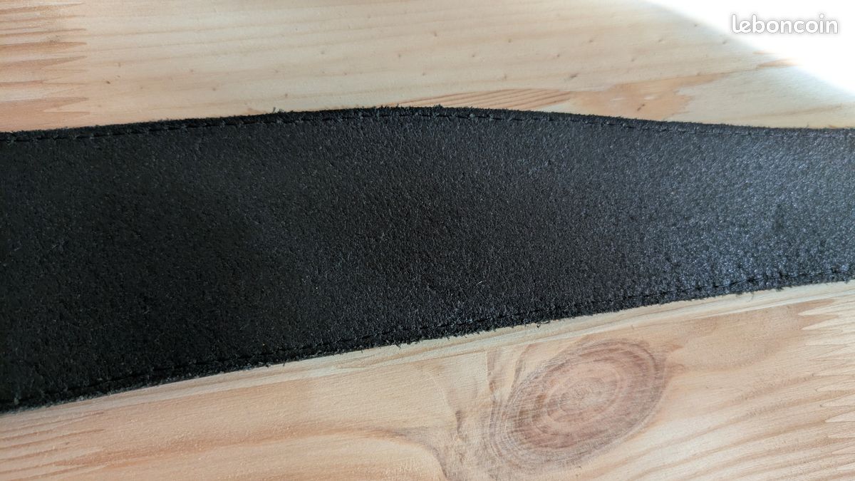 Ceinture cuir WE noire 85 cm (image 12)