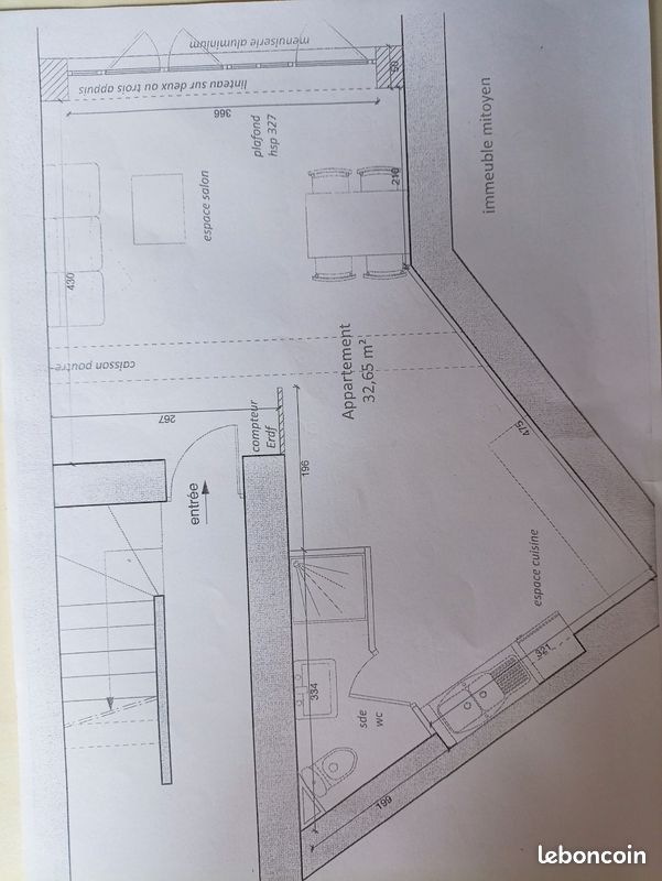 Appartement 1 pièce 32 m²