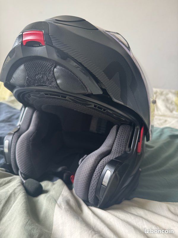 Casque HJC RPHA 91 COMBUST MC-3HSF XL + Intercom HJC smart 21B bon état (image 2)