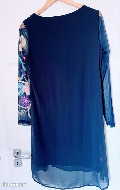 Jolie robe fluide marine Desigual - Taille 40 (image 7)