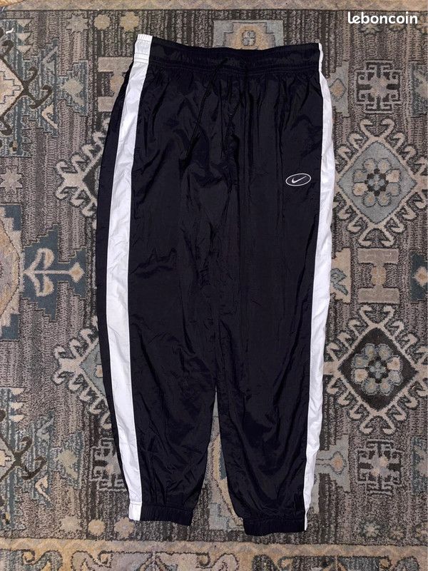 Pantalon Jogging Nike Survetement Noir Bande Blanche Puma Pantalon