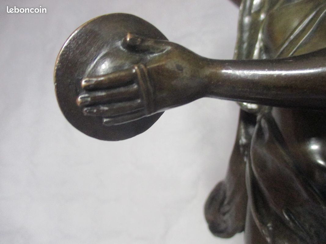 Ancienne sculpture bronze "Danseuse aux cymbales" (image 8)