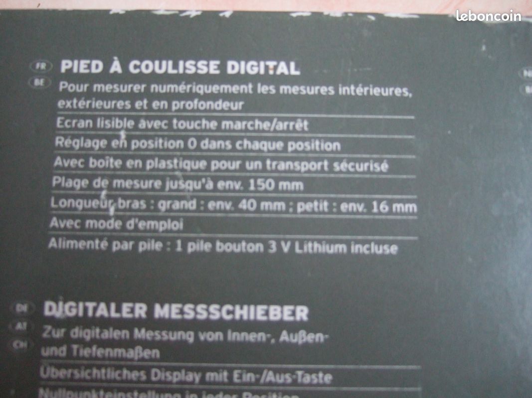 Pied à coulisse DIGITAL (image 3)