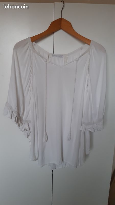 Blouse femme blanche Gémo taille S (image 1)