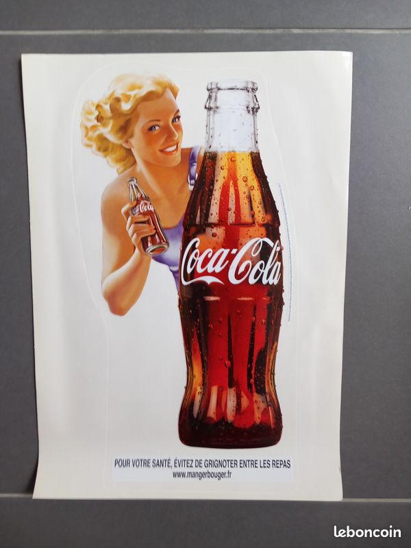 Autocollant Vintage Coca Cola – Lumière, Point Timbre, Klebstoff, Original