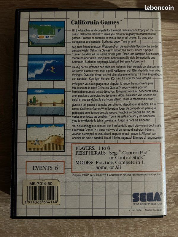 California Games Sega Master System (Gebraucht) in Giubiasco für CHF 16