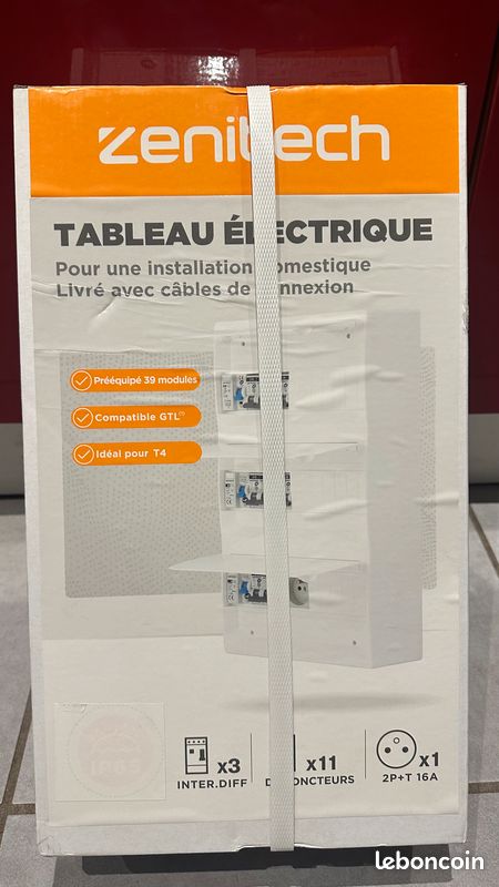 Tableau électrique pré-équipé 3 rangées 3 interrupteurs différentiels blanc NEUF (image 7)