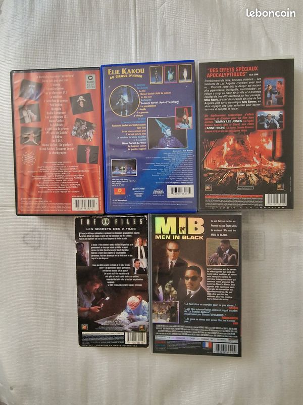 Lot de 5 - K7 vhs ( Elie Kakou, Volcano, MIB, X-Files ) (image 2)