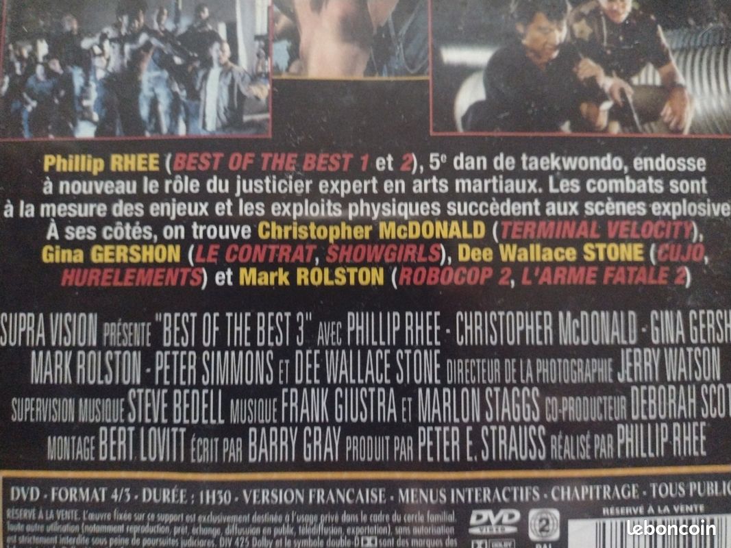 Dvd best of the best 3 sans retour Philippe rhee (image 3)