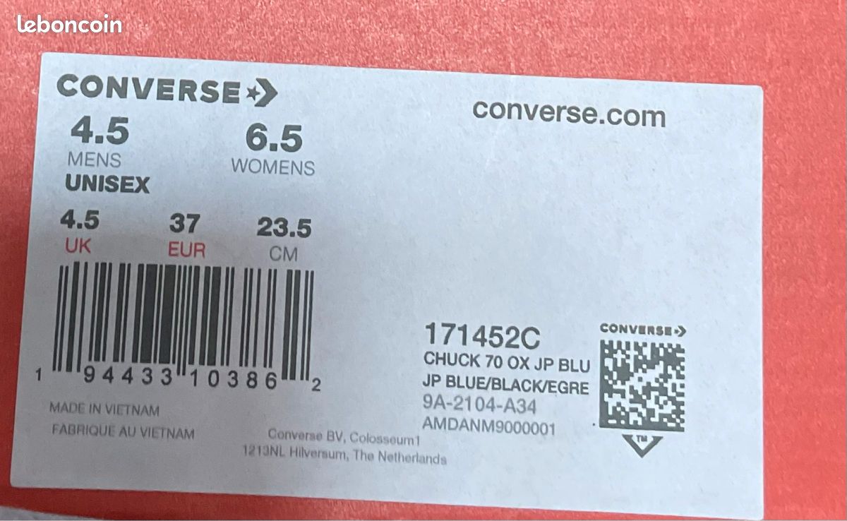 Converse CHUCK 70 OX JP low taille 37 (modèle rare) (image 6)