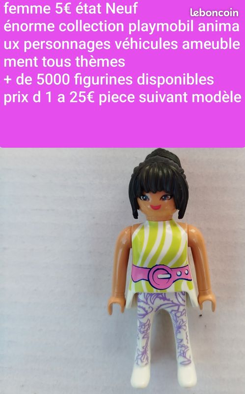 Figurine Playmobil Personnage Femme Custom N7 - Style 1900, Occasion
