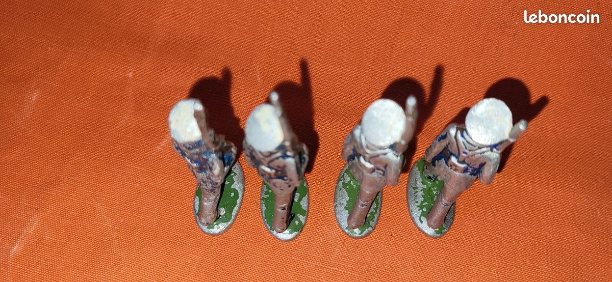 Lot 8 Soldats Aviation Quiralu, 70 Mm, Métal Peint, Seconde Guerre, Français