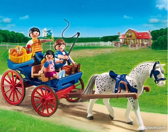Playmobil Country Calèche avec Famille et cheval 5226, NEUF, sans boîte (image 1)