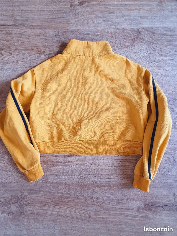 Sweat court manches longues moutarde XS (image 3)