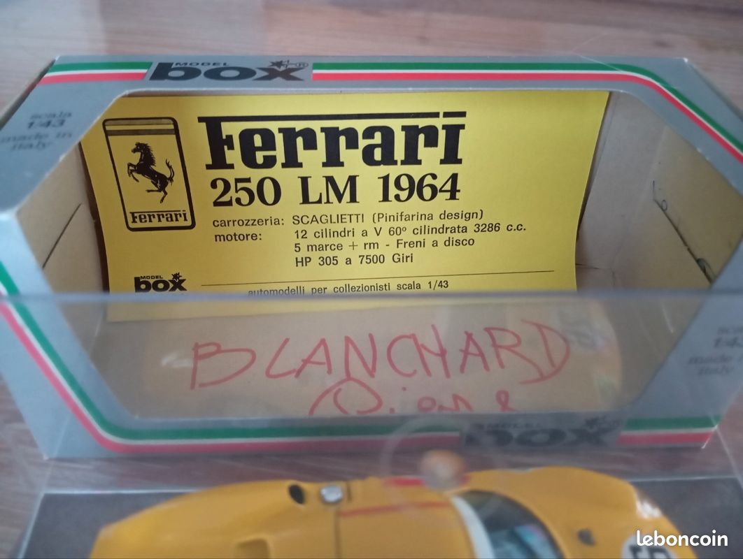 Ferrari 250 LM # 134 Nürburging 1964 - 1:43 Model Box (Neu (gemäss