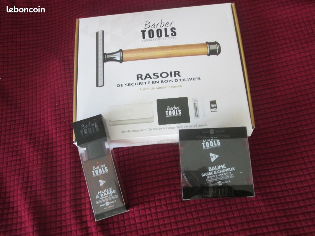 Ensemble avec coffret rasoir Barber Tools parfait pour un cadeau (image 1)