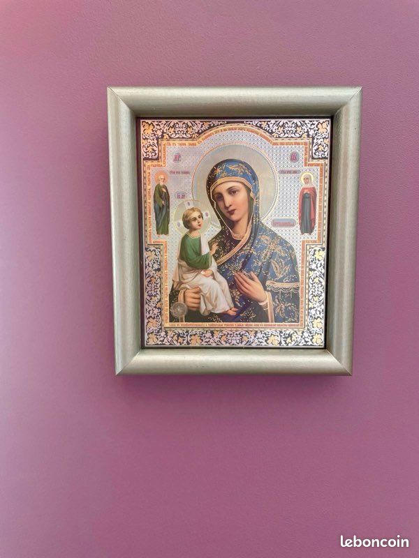 Magnifique Icône Orthodoxe - Vierge à l'Enfant (image 1)