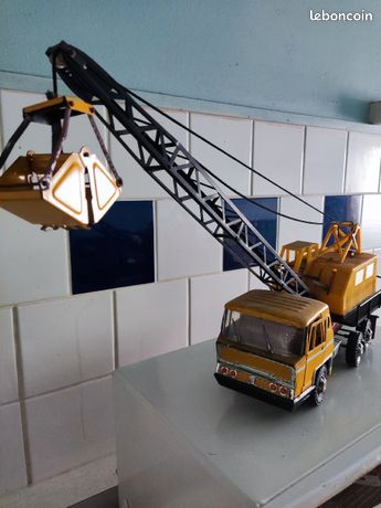 Camion Grue Jouet Ancien Mecanique Tole 1960 No Camion Grue Jouet Ancien Mecanique Tole 1960 No