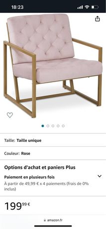 Lot de 2 chaises style fauteuil velours rose framboise - Made In Meubles