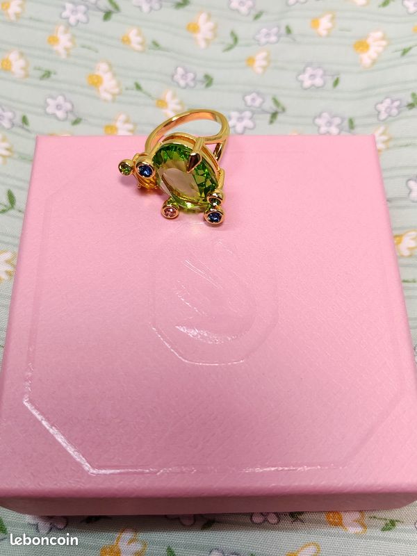 Bague Swarovski Or à Cristaux Multicolores – Taille 55 (image 3)