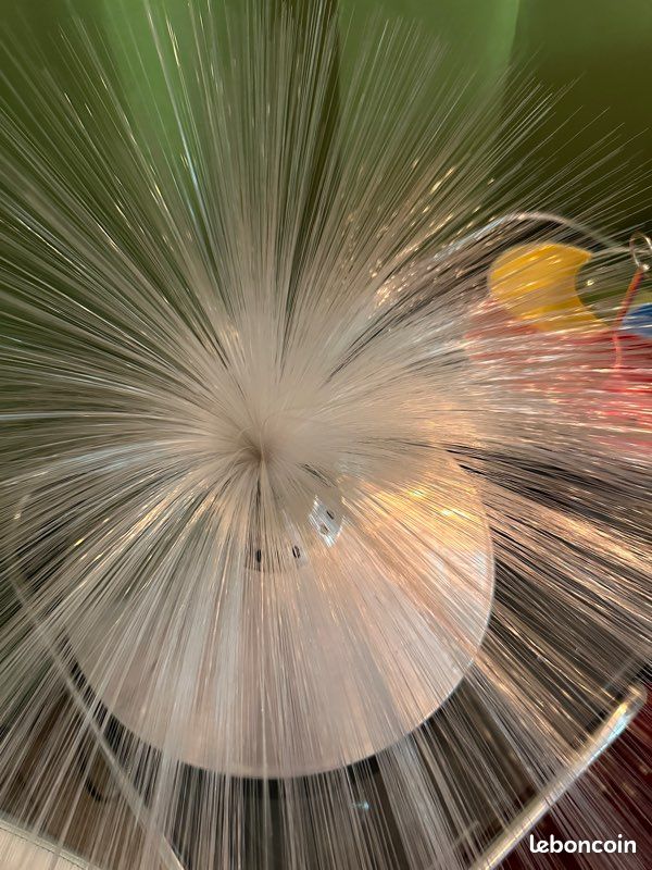 Lampe Vintage Yenni En Acier - Fibre Optique - Design 1970 - Bon état