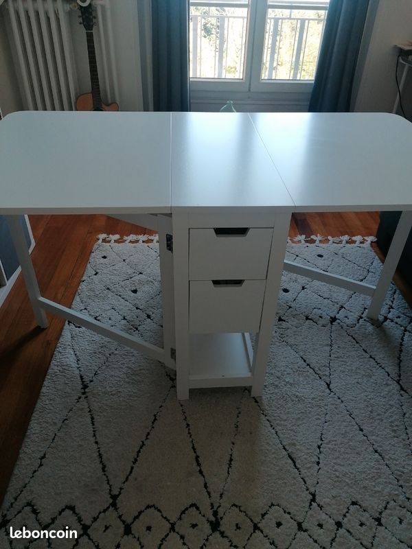 Table à rabat blanche Neuve (image 3)