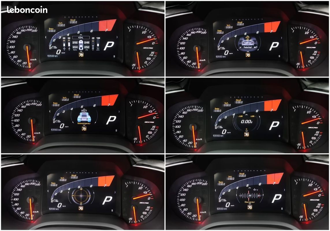 CORVETTE C7 Z06 6.2 V8 659 ch – HUD – Bose – Caméra 360° – Targa Carbone (image 32)