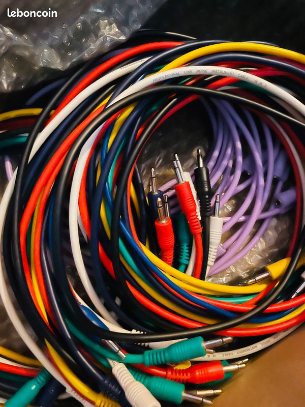 Lot De 11 Câbles Audio Anciens FRB Pour Raccordement / Patch - Occasion Fonctionnels, Idéal Pour Dépannage Ou Vintage