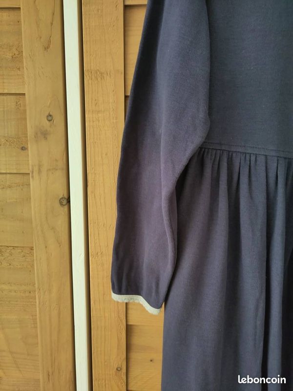 Robe vintage années 90 100% coton Country For Kids Girls bleu marine taille 10 ANS (image 10)