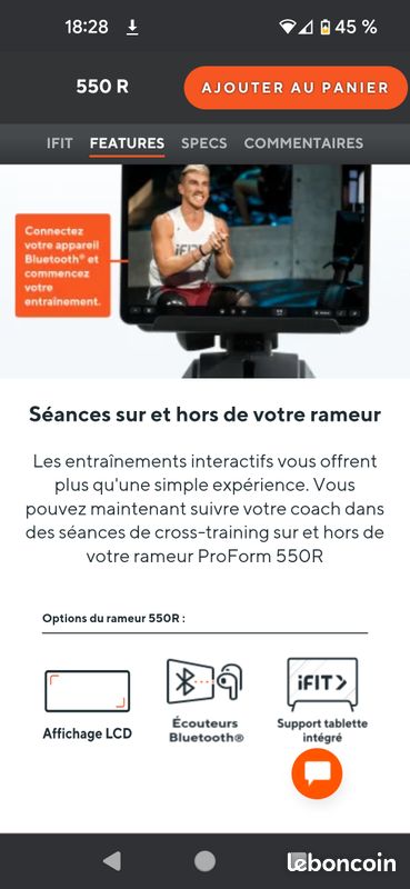Moniteur LCD Bluetooth Pour Rameur & équipement Fitness - Affichage